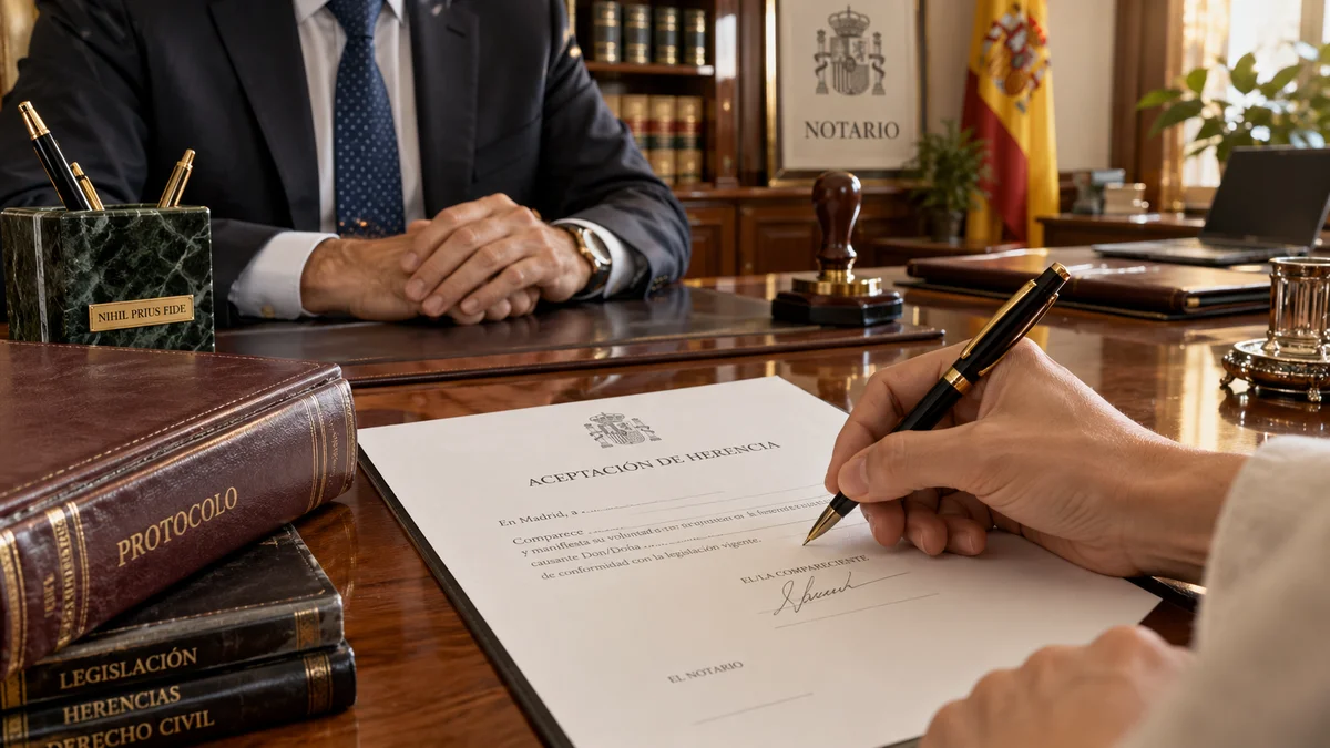 Firma de un documento ante notario