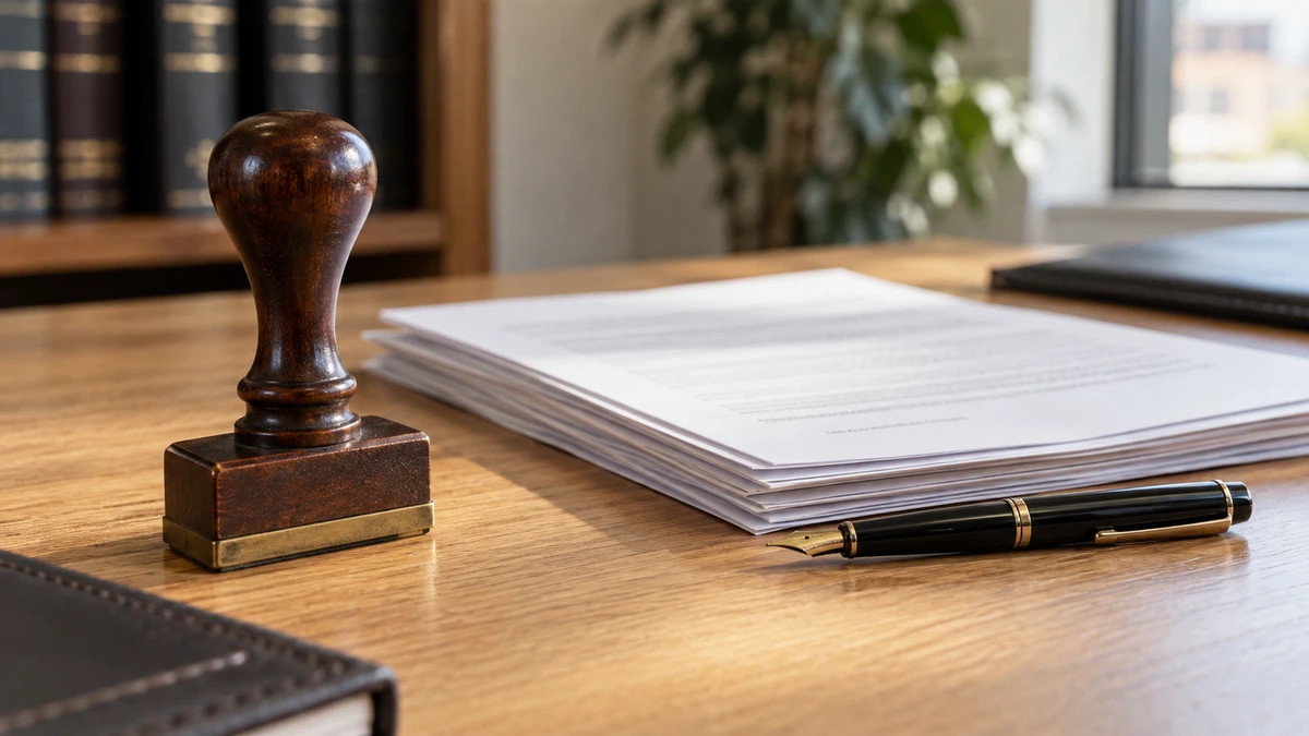 Aranceles de notaría Sello notarial y documentos oficiales