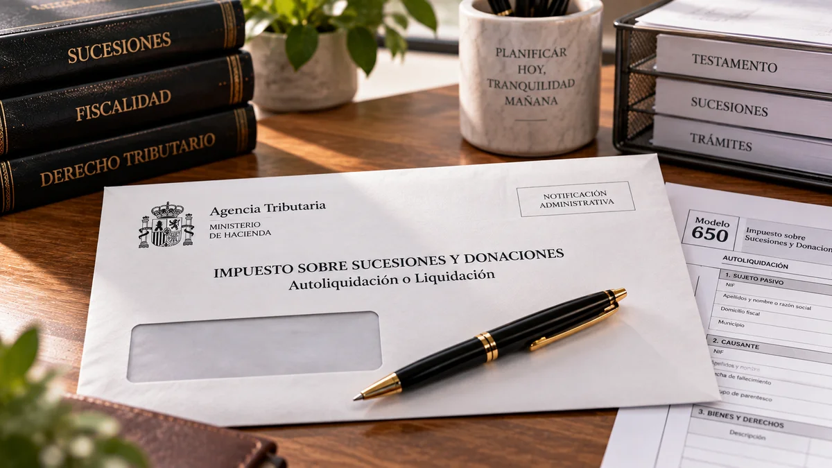 Sobre de correspondencia oficial y bolígrafo