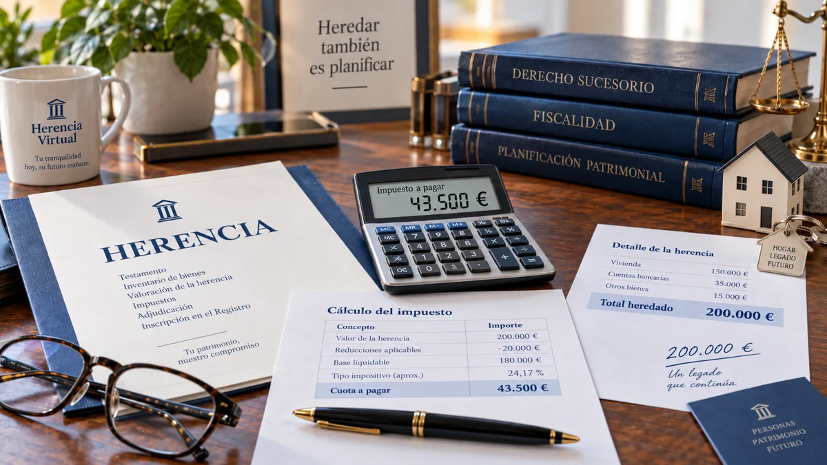 Heredar 200.000 euros: cuánto se paga Documentos de herencia y calculadora, 200.000 euros