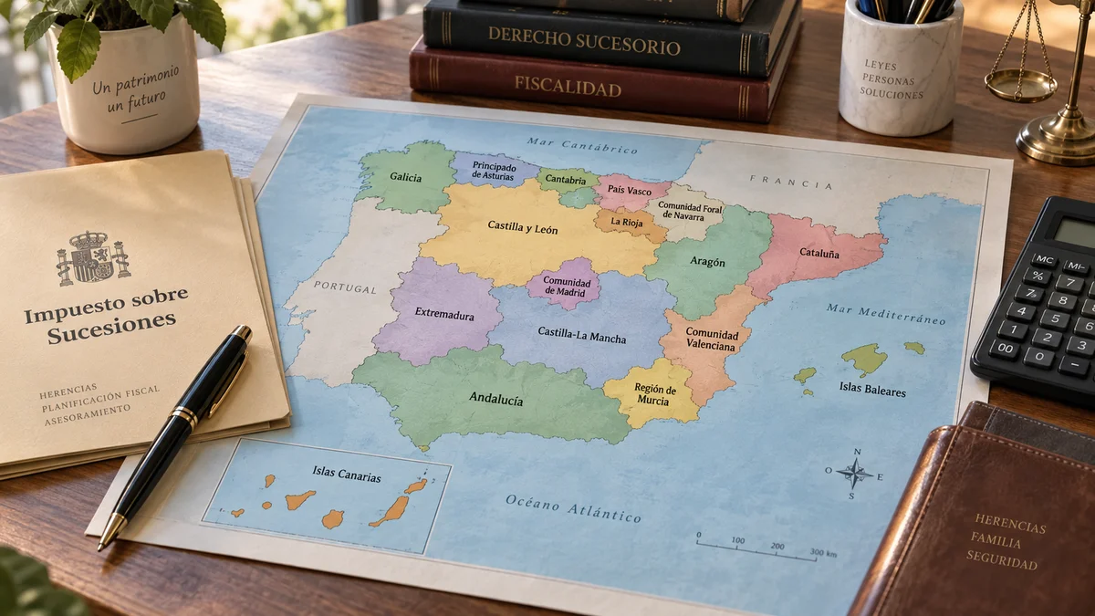 Dónde se paga el impuesto Mapa de España con las comunidades autónomas