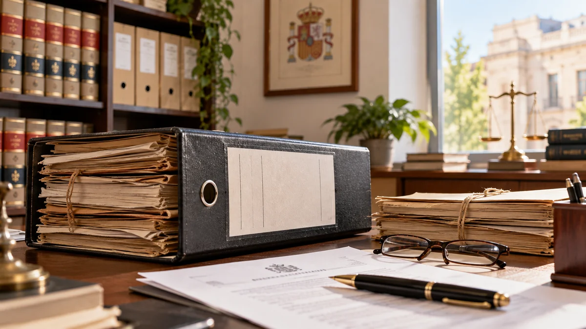Prescripción del impuesto Archivador con carpetas antiguas